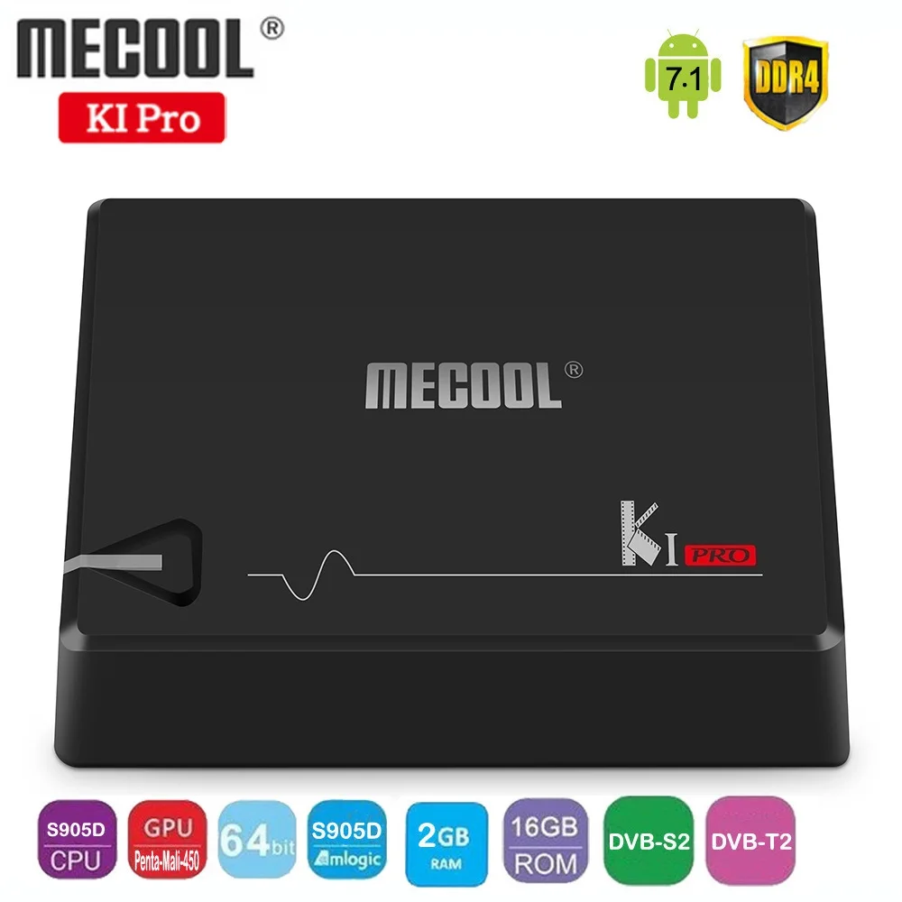 MECOOL KI PRO Android 7 1 tv Box Amlogic S905D четырехъядерный 5G WiFi BT4.1 поддержка 4 K медиаплеер