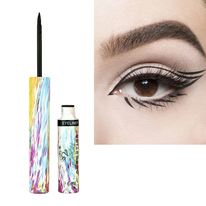 

GORON 1Pc 12ml Black Eyeliner Waterproof Liquid Beauty Comestics Fast Dry Long Lasting Charming Eye Liner Pencil Makeup 6011-24