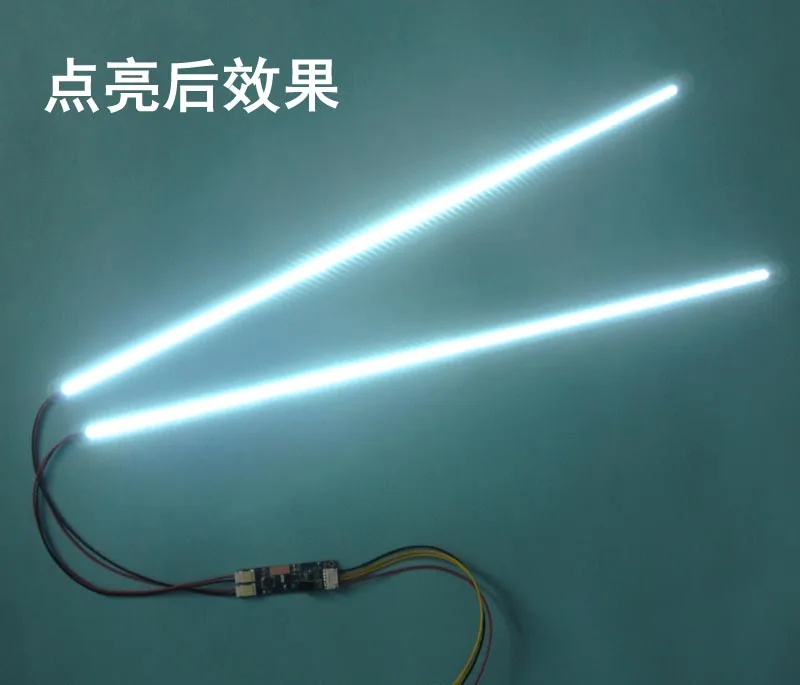 2 tiras LED, 1 conversor, cabo, kit
