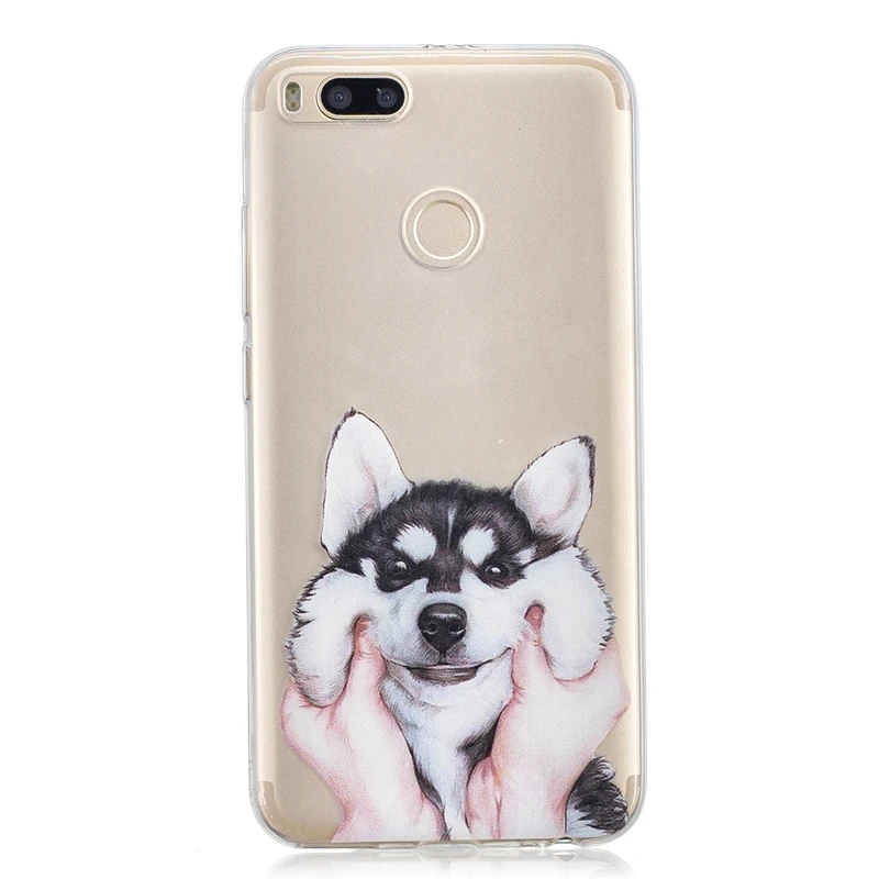 Case on Xiaomi Mi A1 Cover Cute Panda Dog Cut Transparent Silicone Phone for Funda mia1 5X Mi-A1 women |