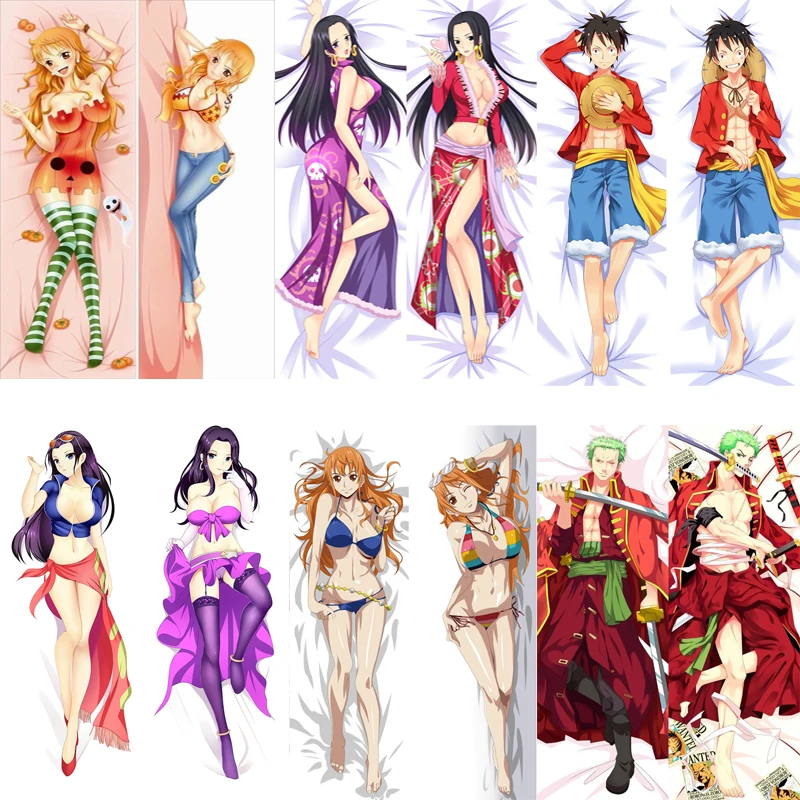 

July update Anime ONE PIECE Nico Robin & Monkey D. Luffy & Roronoa Zoro & Nami Dakimakura pillow case cover body pillowcases