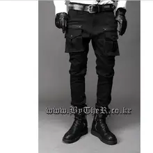 Для мужчин одежда GD стилист моды случайные encil брюки трубки военной Штаны обтягивающие штаны Большие размеры костюмы 27- 44