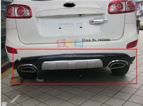 

For 2010 2011 2012 Hyundai Santa Fe Rear Bumper Skid Plate protector Guard Fit Black Body 2012