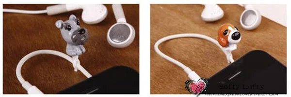 My Dogs Cartoon Animals Anti Dust Earphone Plugs - 2