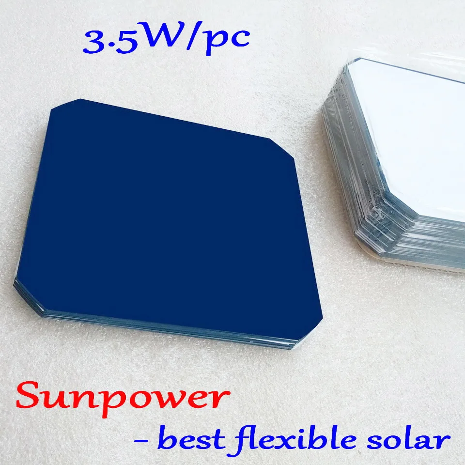 1X 3rd Generation Sunpower Mono Solar Cell Flexible Dogbone Busbar Wire 3.5W/pc 1X 3rd Generation Sunpower Mono Solar Cell Flexible Dogbone Busbar Wire 3.5W/pc