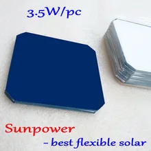 21.8-24% 125mm Mono Solar Cells 5x5 from Sunpower, max 3.34W high-efficiency 125mm Monocrystalline solar cells 20pcs/lot high efficiency amorphous silicon thin film solar cells