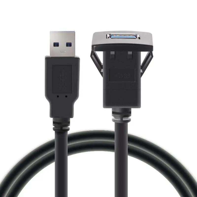 VODOOL 1 м/3.3ft один порт USB Панель кабель для скрытого монтажа USB3.0 штекер USB3.0 Женский автомобильный монтажный кабель-удлинитель