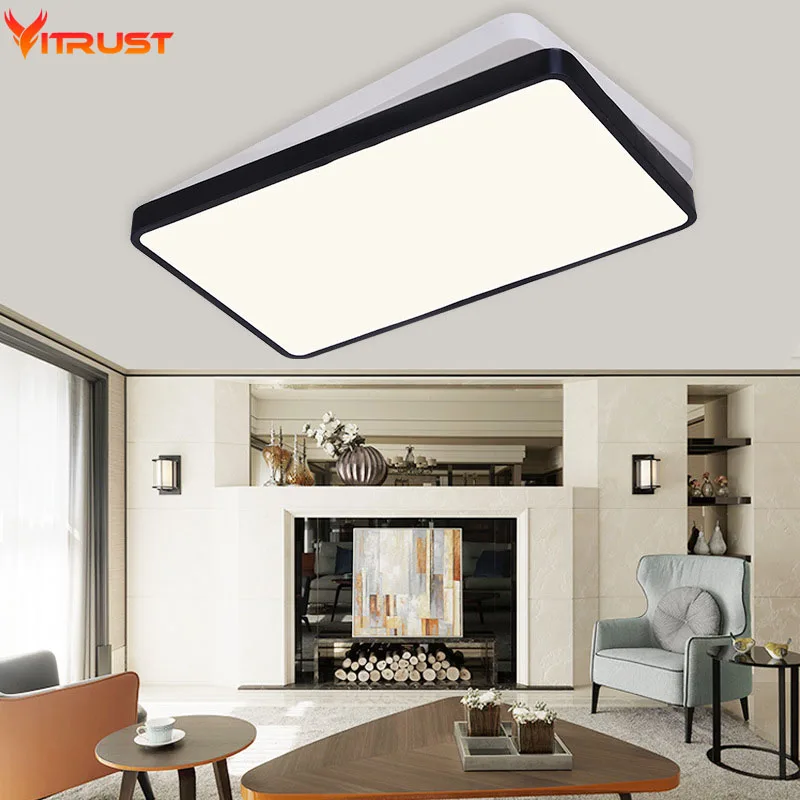 

The new ultra-thin bedroom lamp rectangular living room ceiling lamps lamp iron lamp LED modern minimalist Restaurant
