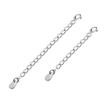 Sinya ювелирные изделия, сделай сам, в поисках стерлингового серебра 925 пробы, удлиненные цепочки 4,7 см, 6 см, ожерелье, браслет, цепь, удлинитель с биркой, горячая распродажа