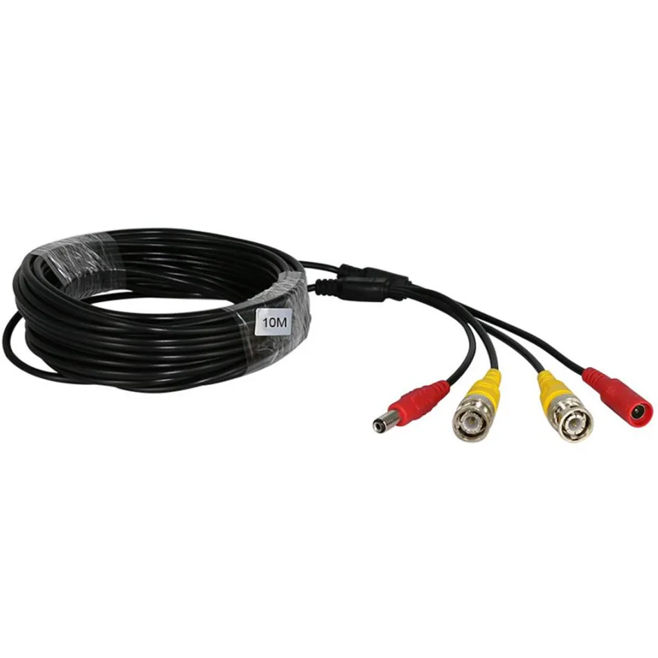 BNC Video Power Siamese Cable BNC&DC-C-18 12V Cable 32ft 10m for Analog AHD CVI CCTV Surveillance Camera DVR 26