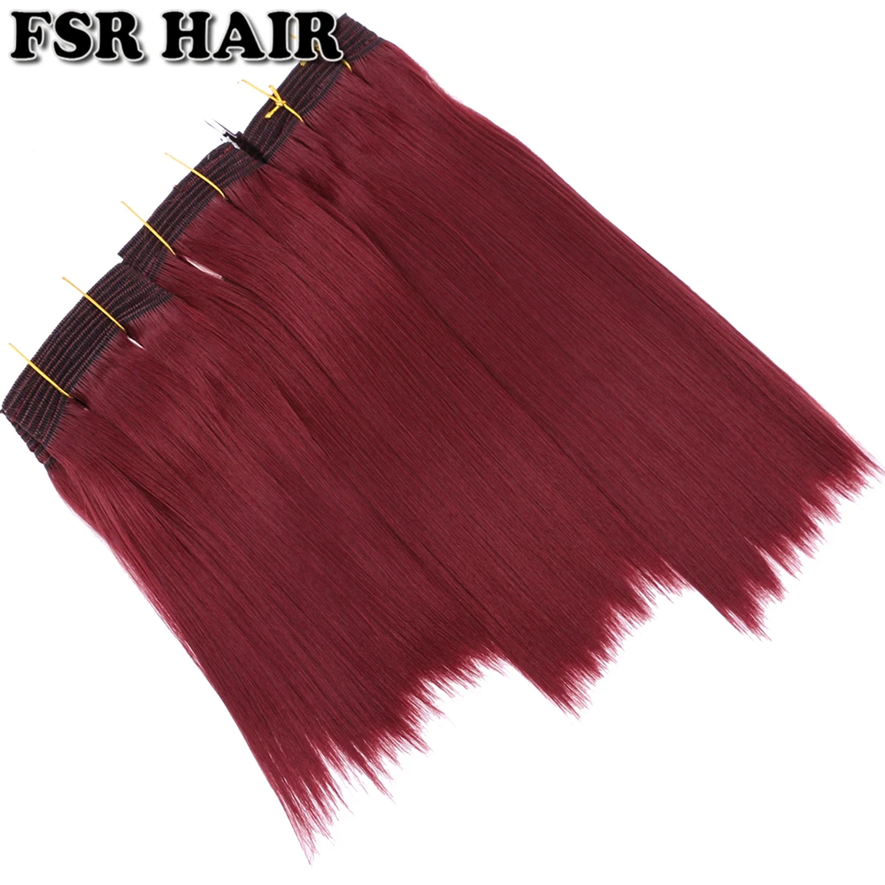 2 шт/партия шелковистые прямые волосы пучки 12-20 дюймов 100 г бордовые пучки синтетические волосы для наращивания прямые волосы Yaki weave