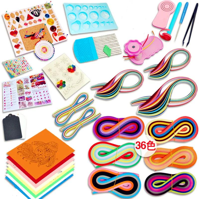 

Quilling paper set / new paper drawing material package / beginners paper tool to send a copy of the draft plan