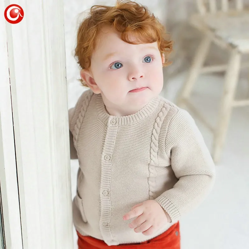 2-5Y Kids Button Cardigan For Boys Baby Girl Fashion Sweater With Pocket Unisex Children\'s Soft Casual Knit Outwear Clothes 2016 (8)