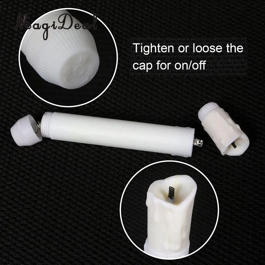 MagiDeal 155mm Tall Electric LED Candle Flameless Candle for Party Decor Warm White B