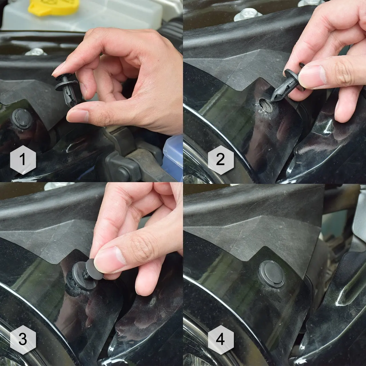 Универсальный 415x Push Pin заклепки Set Авто push Тип заклепки для Renault Captur Clio RS V6 Duster Fluence kadjar koleos