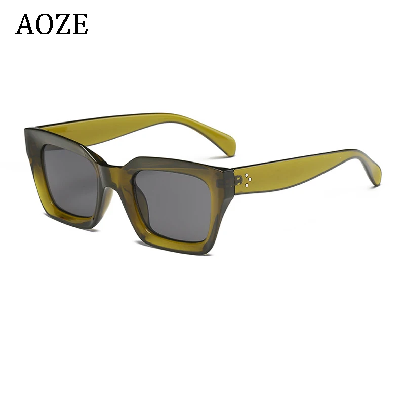 AOZE 2020 квадратные маленькие Ретро Солнцезащитные очки женские кошачий глаз