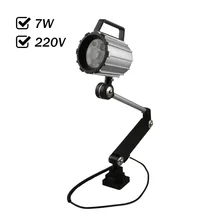 Заводская розетка 7 Вт AC 220 В Светодиодный точечный светильник водостойкий станок с ЧПУ Рабочая лампа Инструмент длинный поворотный рычаг Тип анти-масляная лампочка для машинки