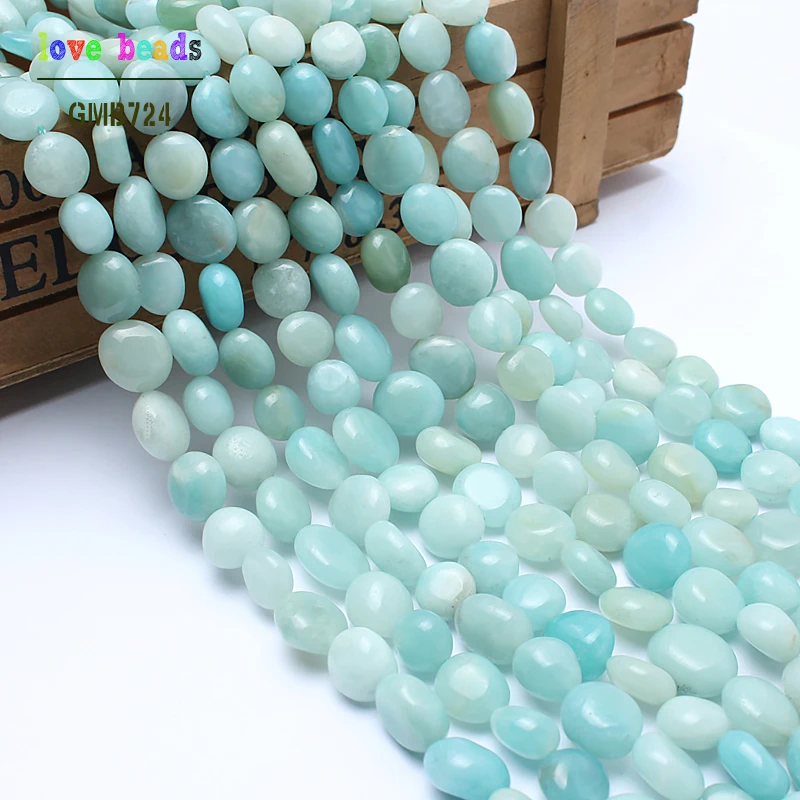 8-10mm irregular amazonite beads natural stone for jewelry making 15inches diy gift | Украшения и аксессуары