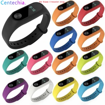 

Bracelet for Miband Xiaomi Mi Band 2 Pedometer Wristbands 5 Color Replacement Waterproof Colorful TPU Wrist Strap Watchband Band