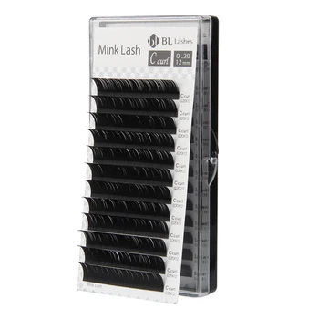 

Blink Mink Eyelash Extension Individual Eyelash Fake Lash False Eyelash One Tray B/C/D/L/J Curl Thickness 0.10/0.15/0.20/0.25mm