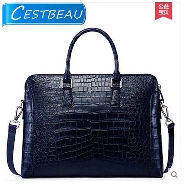 navy crocodile bag