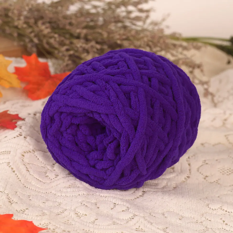 

5 PCS Dark Purple Soft Scarf Sweater Towel Clothes Gloves Thick Knitting Yarn Ball