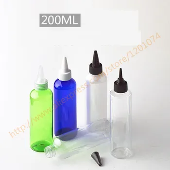 

200ml pretty colors PET bottle with sharp plastic lid,emulsion/seasoning solvent bottle,for food storage or liquid