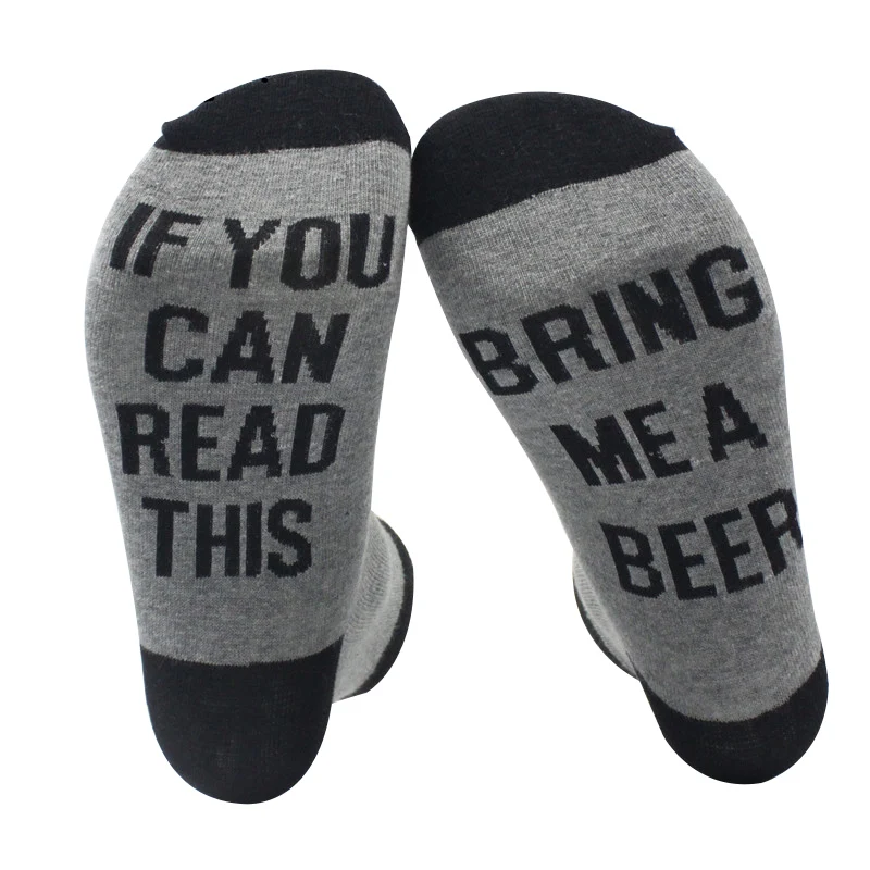 Мужские носки, если вы можете прочесть эту надпись, Компрессионные носки, новинка Харадзюку, уличный тренд, Хит, хип-хоп, смешные мужские носки для женщин