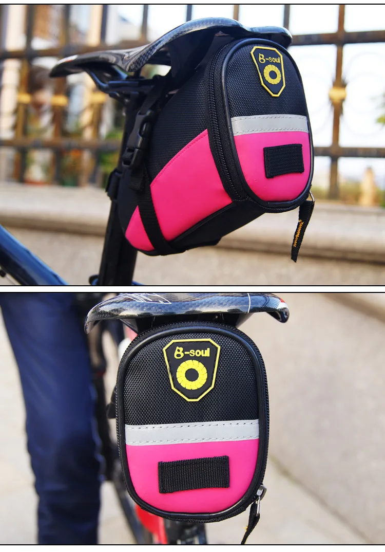 Седельная сумка для горного велосипеда, водонепроницаемая, 1680D, Оксфорд, сумка для велосипедного хвоста, сумки, светоотражающая велосипедная сумка, 6 цветов
