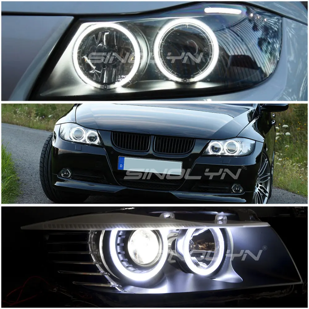 Sinolyn светодиодный ангельские глазки для BMW 3 серии E92 E93 M3 Coupe 2007 2011 Галогенные