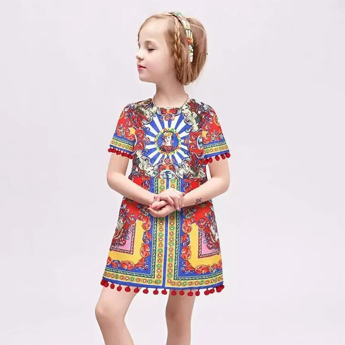 WL.MONSOON Girls Dress 2016 Brand Kids Clothes Girls Costumes Princess