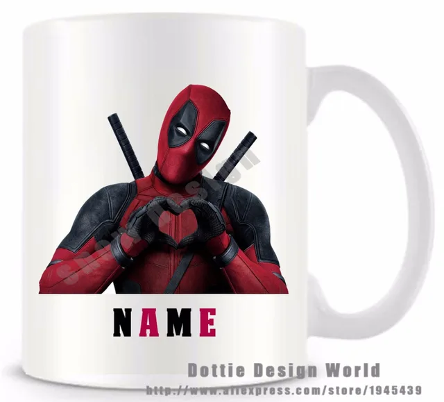 Personalized Deadpool funny travel novelty mug Ceramic white coffee tea milk mug cup Custom