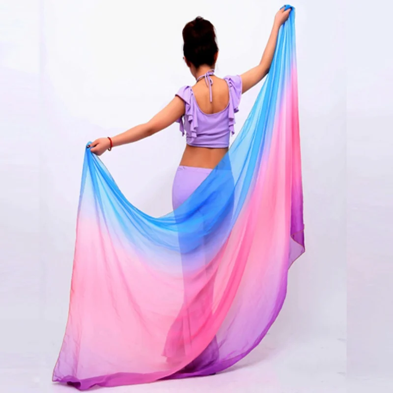 

Belly Dancing Costumes chiffon yarn scarf Solid Belly Dance Veils Stage Performance Props