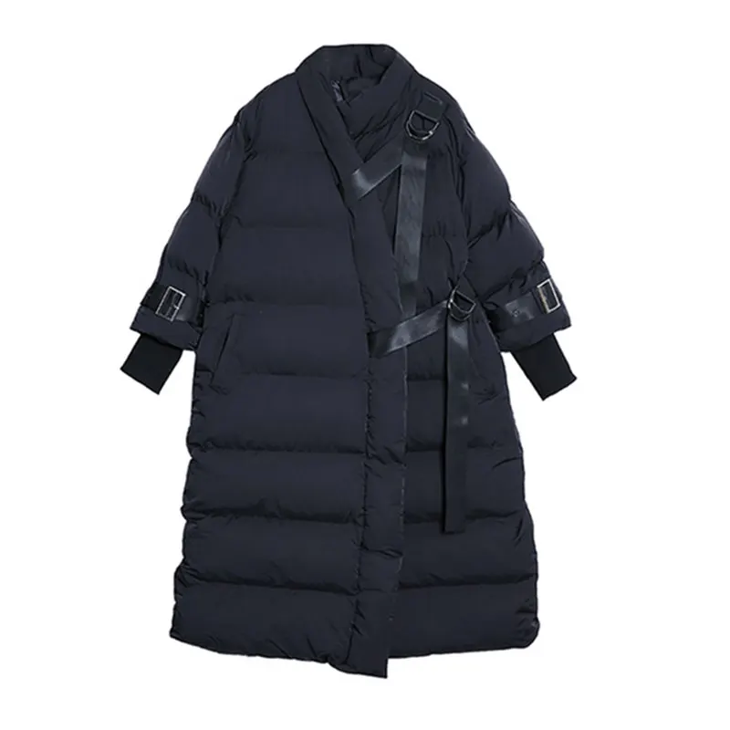 La Lâche Parka Nouvelle Long Coton Streetwear Plus Black D'hiver Vêtements Taille Chaud Lq486 Pardessus Femmes Manteau Veste Épaississent Hvw5v7z