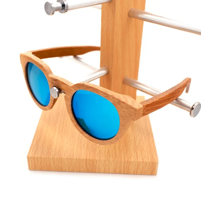 BOBO BIRD Натуральные Бамбуковые мужские солнцезащитные очки бренда класса «Люкс» дизайн круглые поляризованные солнцезащитные очки Женская одежда с деревянной подарочной коробкой
