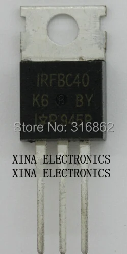 IRFBC40PBF IRFBC40 BC40 600 в 6.2A TO-220 ROHS Оригинал 10 шт./лот Бесплатная доставка Набор для