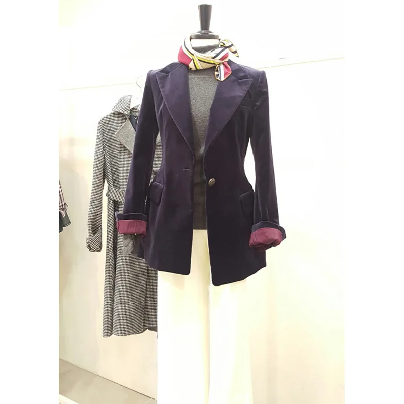 Golden Velvet Mini Suit Jacket Women Spring 2019 New Slim Waist Long Mini Suit Jacket Trend Women Blazers and Jackets Suit Coat Golden Velvet Mini Suit Jacket Women Spring 2019 New Slim Waist Long Mini Suit Jacket Trend Women Blazers and Jackets Suit Coat