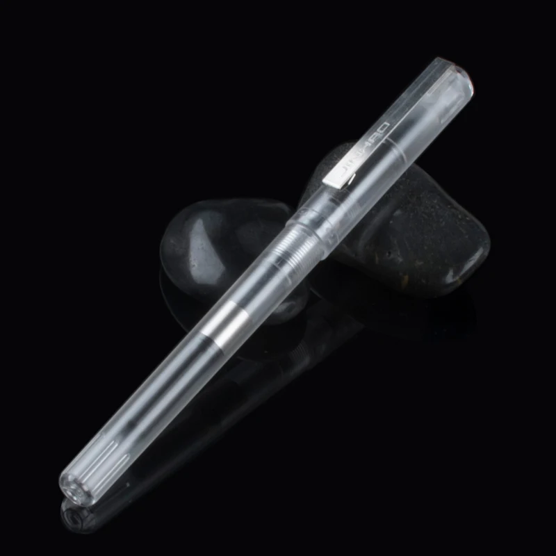 

1pcs 0.38mm Transparent Fountain Pen Fine Nib High Quality Office School Stationery Supplies Writing for Students and Kids
