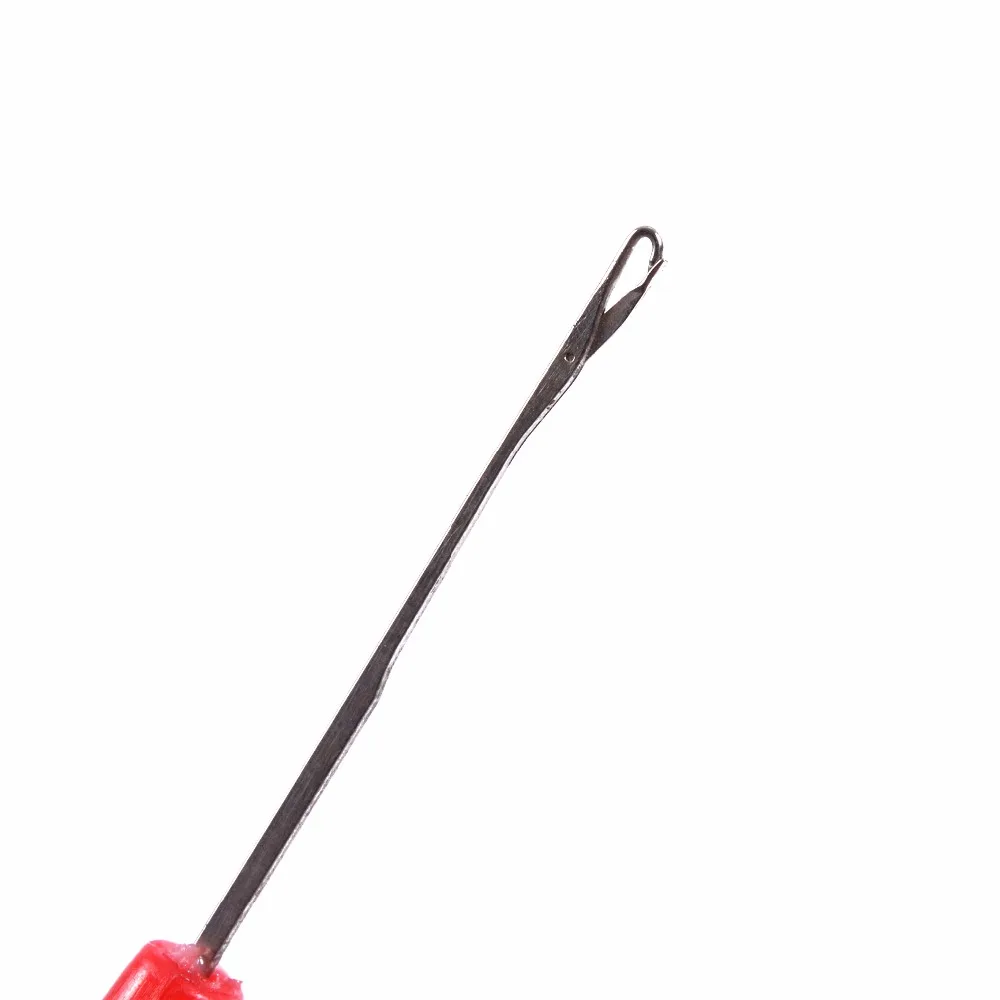 Hair Extensions Tool 6pcs Plastic Handle Hook Needle Threader Loop Pulling Needle For Micro Ring Hair Extension