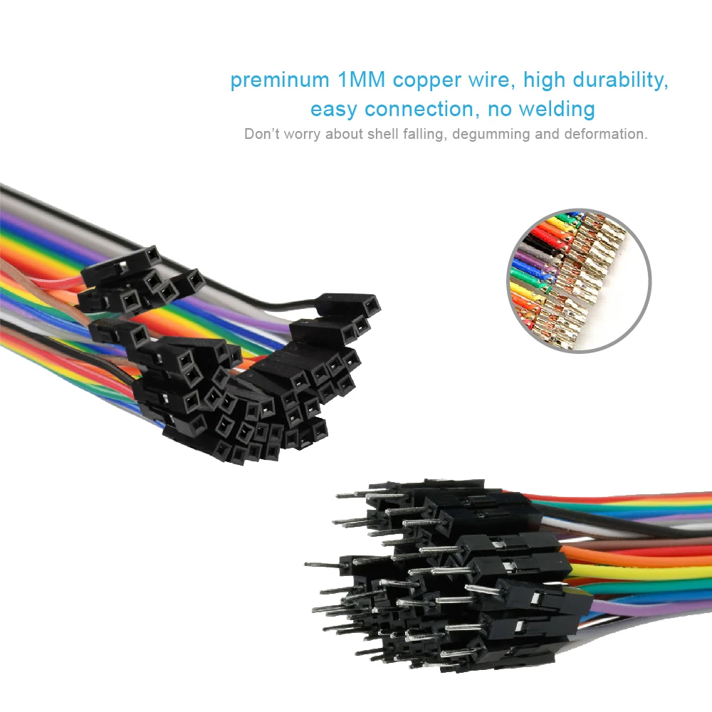 3 шт./партия) длинный 30 см 40Pin мужской и женский Перемычка провода Dupont кабель для макет Arduino