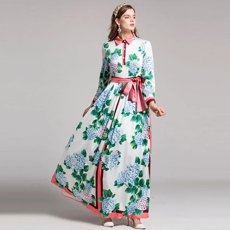 2017 New Fashion Autumn Winter Women Long Maxi Runway Dress Elegant Long Sleeve Floral Print Full Length Casual Holiday Dresses long-floral-maxi : image 2017 New Fashion Autumn Winter Women Long Maxi Runway Dress Elegant Long Sleeve Floral Print Full Length Casual Holiday Dresses long-floral-maxi