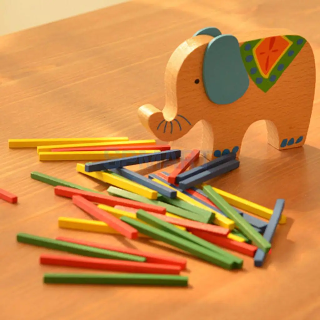 Деревянный балансирующие блоки слон игрушка бук дерево баланс игры Монтессори блок-детские развивающие игрушки подарок для ребенка