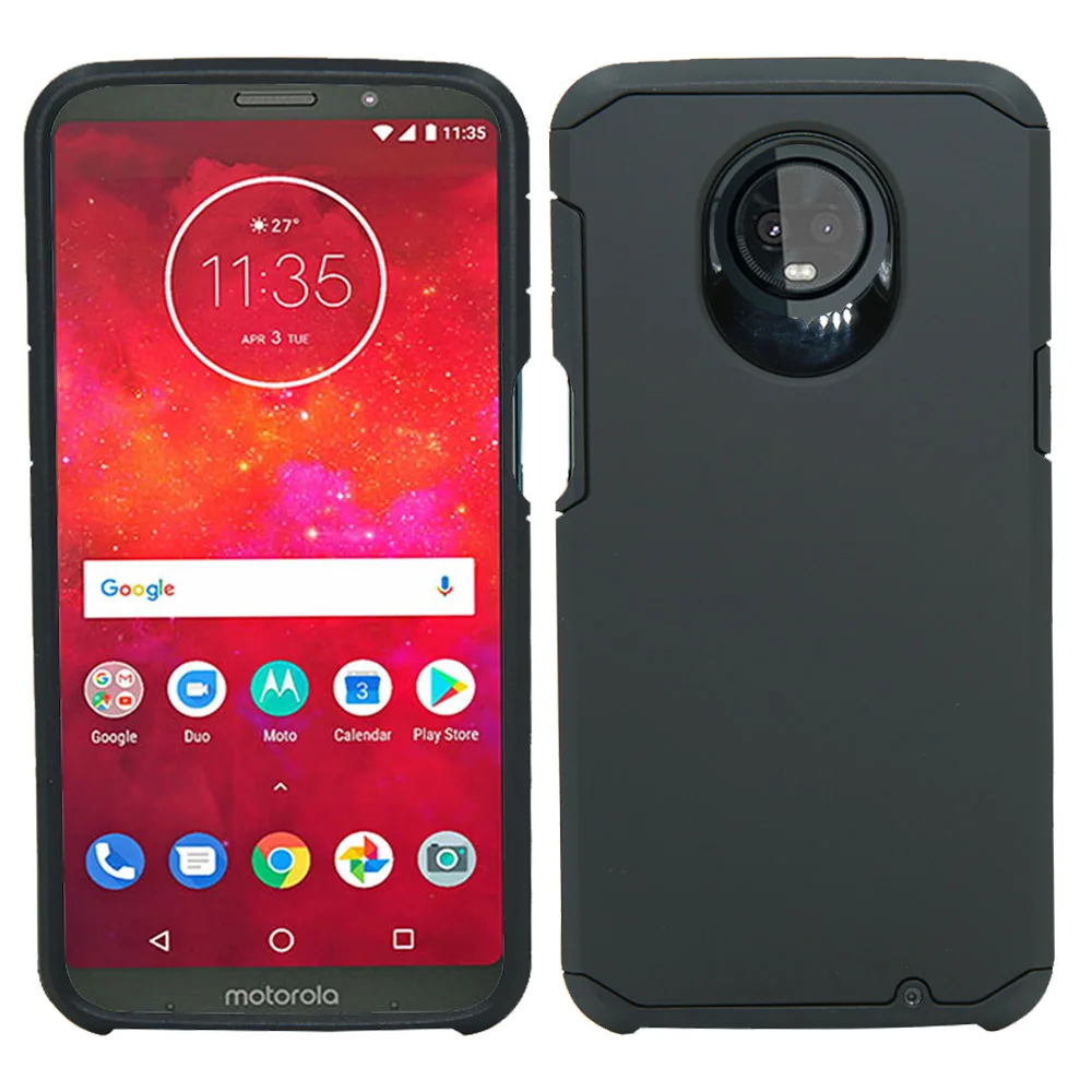 Двойной Слои Гибридный бронированный чехол для Motorola Moto Z3 играть противоударный