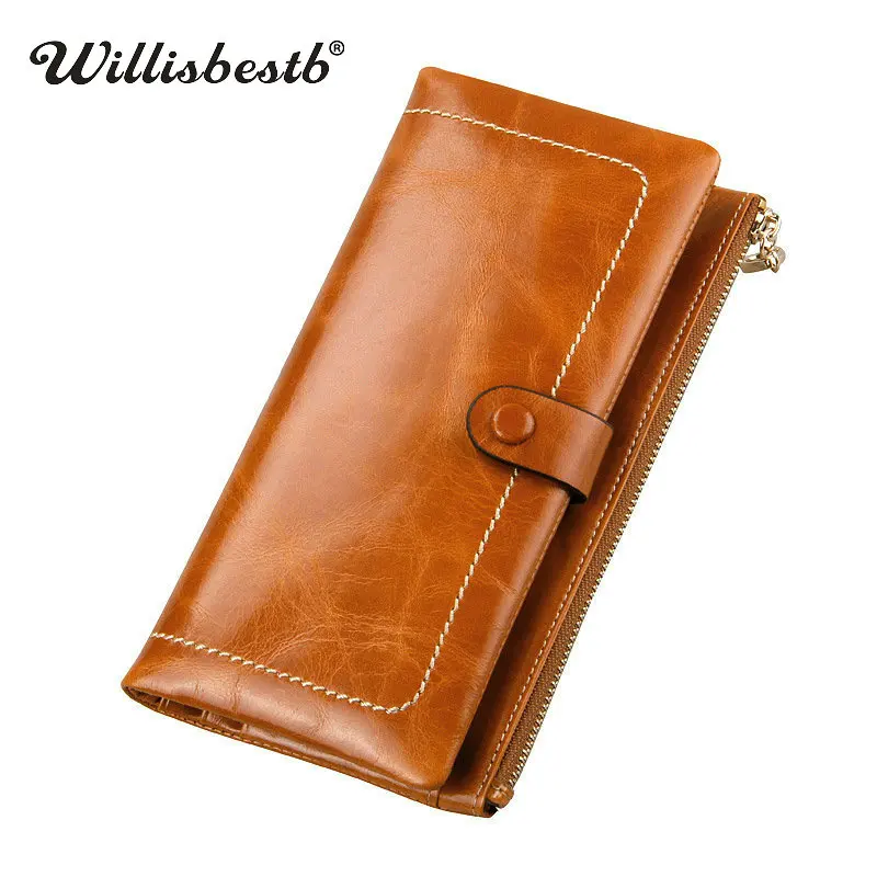 

2017 New Women Wallets Genuine Leather High Quality Lady Wallet Long Design Clutch Cowhide Woman Purses Card Holder Female Purse