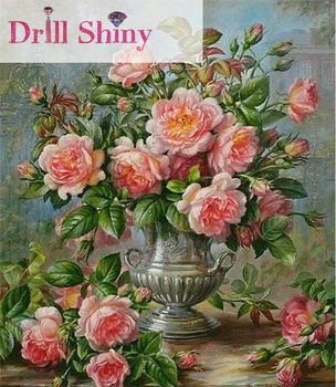 

CNA 5D Diy Diamond Painting Full Square Chrysanthemum Flowers Hand Printed Mosaic Embroidery Paintings Cross Stitch Room Decor