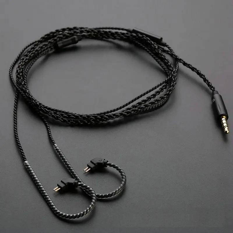 Сменный кабель TRN с микрофоном для KZ AS10 ZS10 ZS5 V60 V80 QT2 QT3 ES3 ES5 UM3X W4R WESTONE1964|Аксессуары