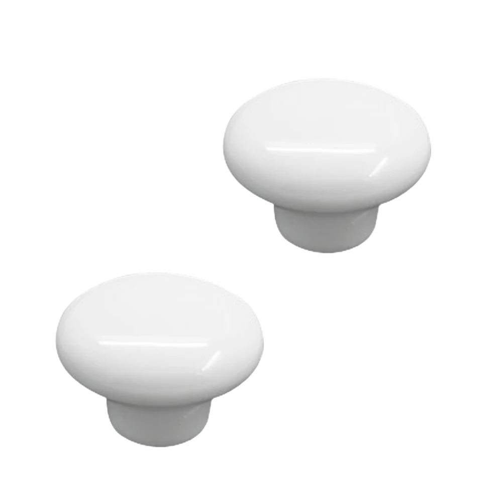 

1 Pair 38mm Round Ceramic Kitchen Cabinet Drawer Bin Dresser Cupboard Handles Pull Knobs (White) LB88