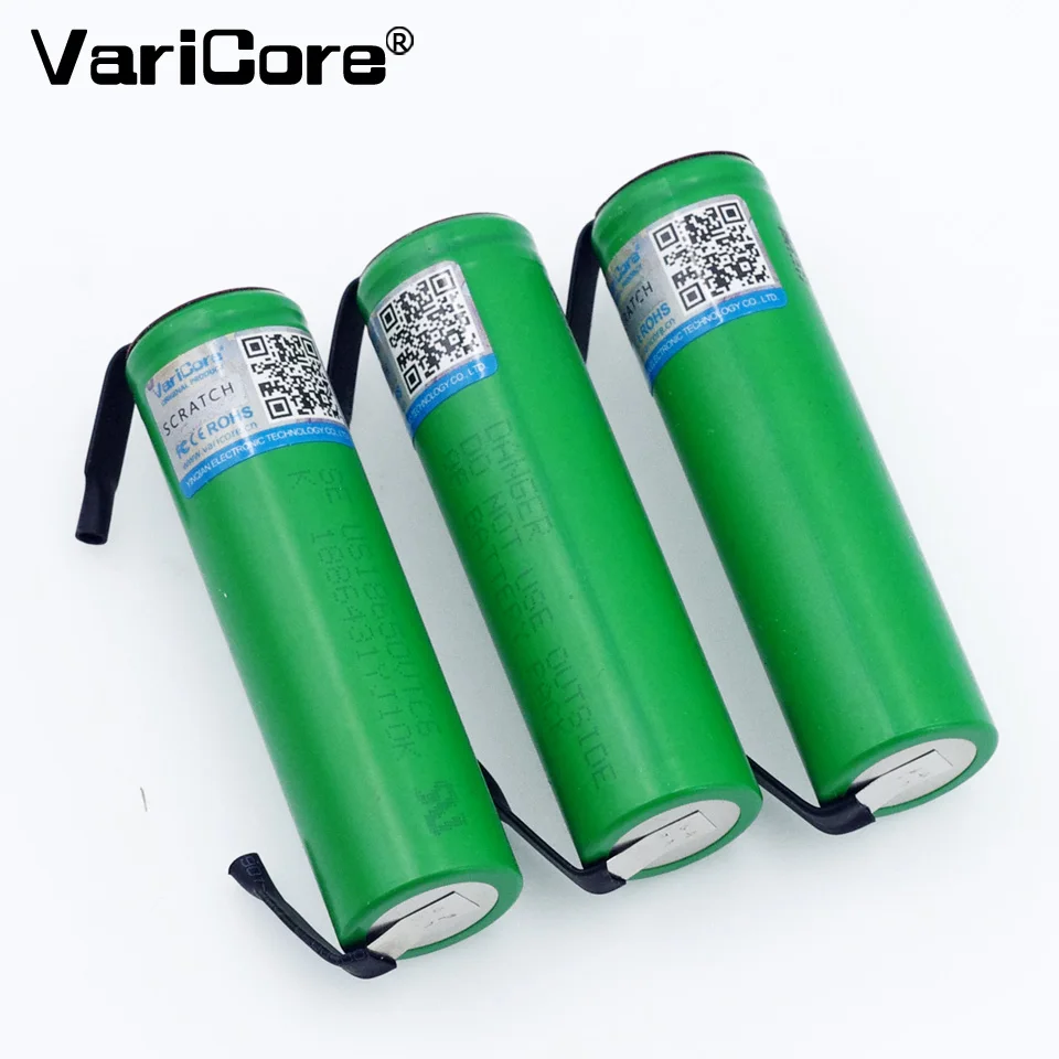 

VariCore VTC6 Download 30A 3.7V 3000 mAh 18650 Li-ion Rechargeable Battery for US18650VTC6 + DIY Nickel Sheets