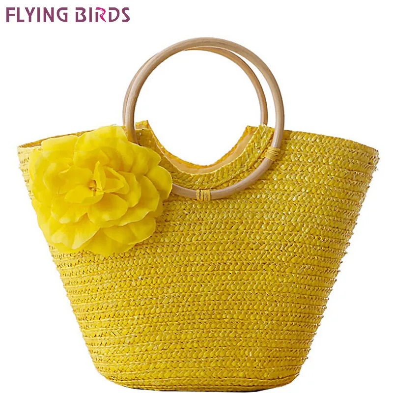 Летящие птицы! пляжная сумка, женские сумки, богемные женские соломенные сумки, летние сумки, женские сумки, дорожные сумки LS8880fb
