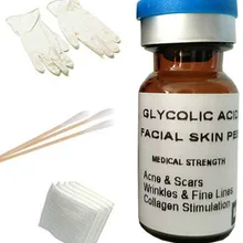 Гликолевая кислота 50% буферированная кожа химический пилинг Alpha Hydroxy(AHA) для акне, жирной кожи, морщин, угрей, большие поры